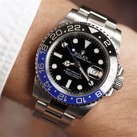 rolex gmt batman reference|Rolex Batman price chart.